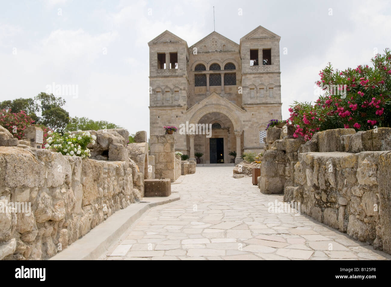 Eglises de Terre Sainte : l'Eglise de la Transfiguration, Mt Tabor Israël. Banque D'Images