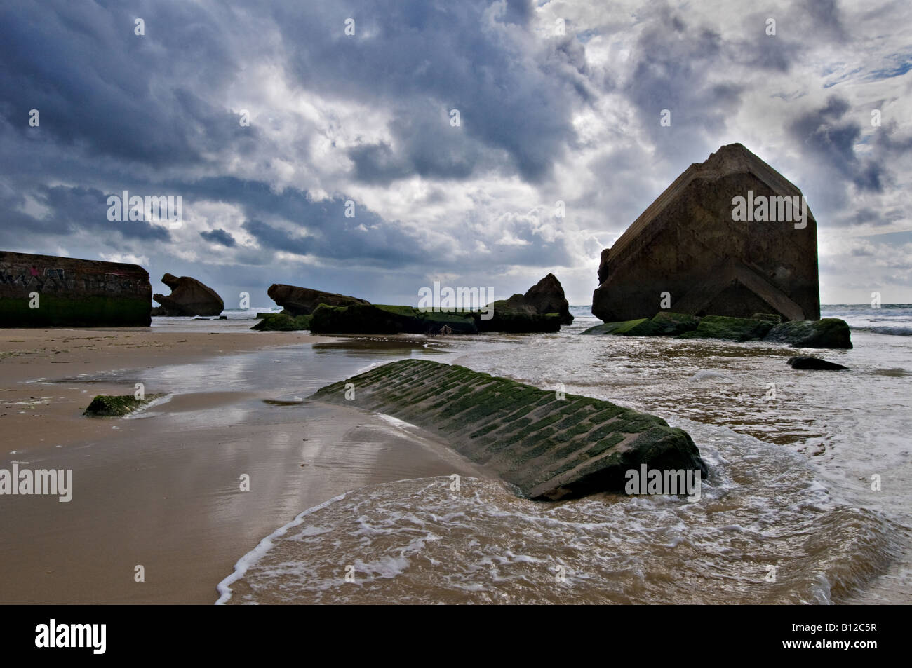 Bunkers allemands Banque D'Images