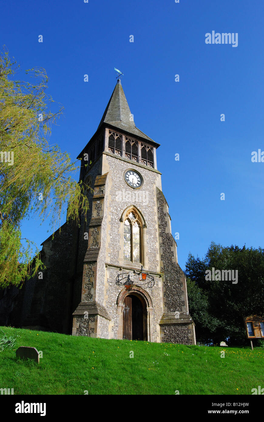 St Nicholas Church, Wickham, Hampshire, Angleterre, Royaume-Uni Banque D'Images