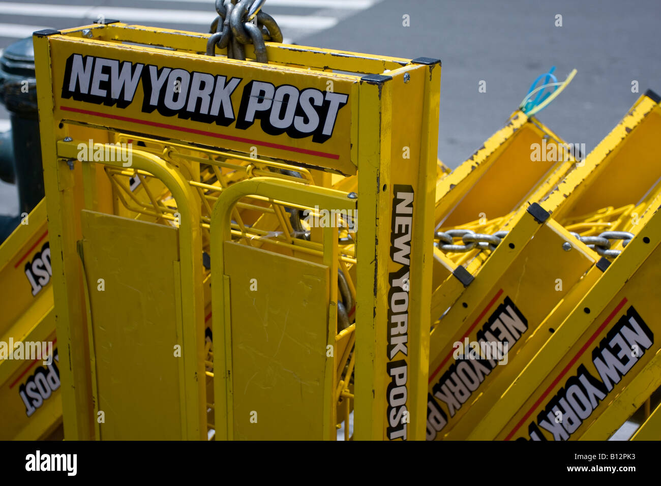 New York Post carts livrer papier Banque D'Images