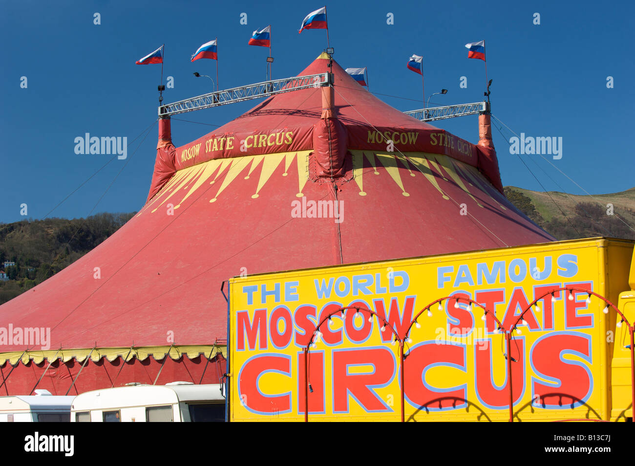 Cirque d'Etat de Moscou dans la région de Malvern Worcestershire Banque D'Images