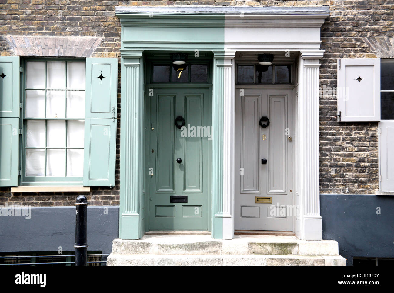 Maisons dans la rue Fournier Londres Spitalfields Banque D'Images