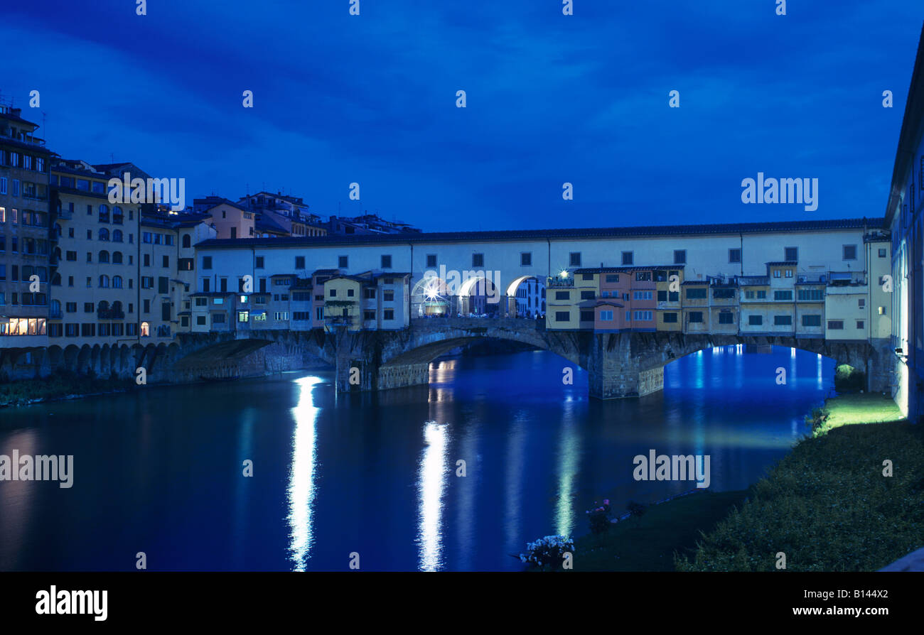 Le Ponte Vecchio , Florence , Italie Banque D'Images