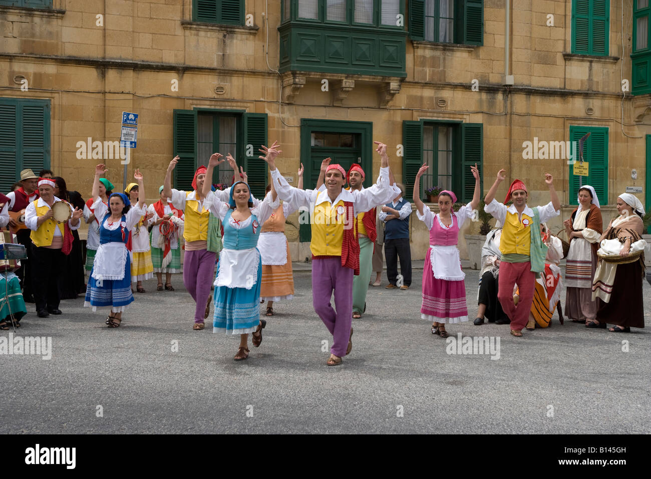 Groupe folklorique Victoria Gozo Malte Banque D'Images