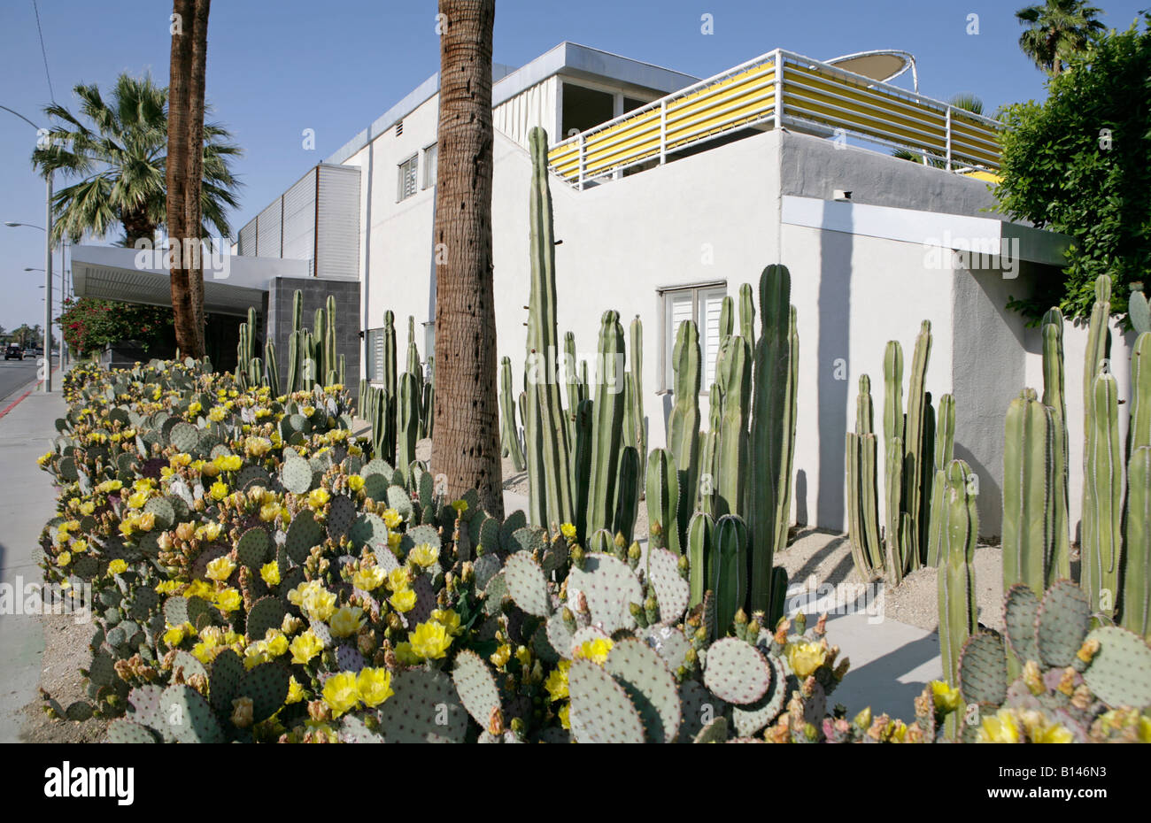 Le Film Colony Hotel, Palm Springs, architecte Albert Frey Banque D'Images