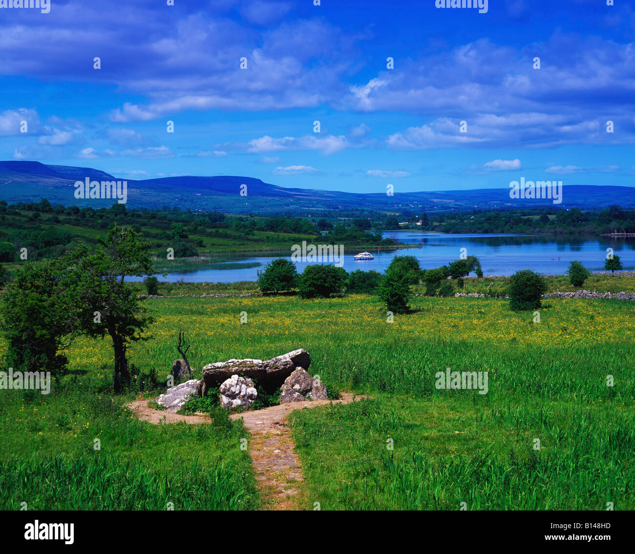 Lough Scur, County Leitrim, Ireland, site mégalithique Banque D'Images