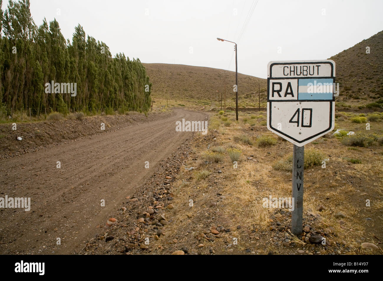 Ruta nacional 40 road sign, Argentine Banque D'Images