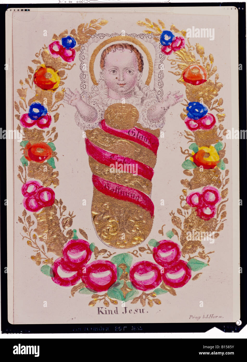 Beaux-arts, l'art religieux de dévotion, photo, 'Jésus enfant", lithographie, imprimé par J. Hora, Prague, vers 1840, collection privée, , n'a pas d'auteur de l'artiste pour être effacé Banque D'Images