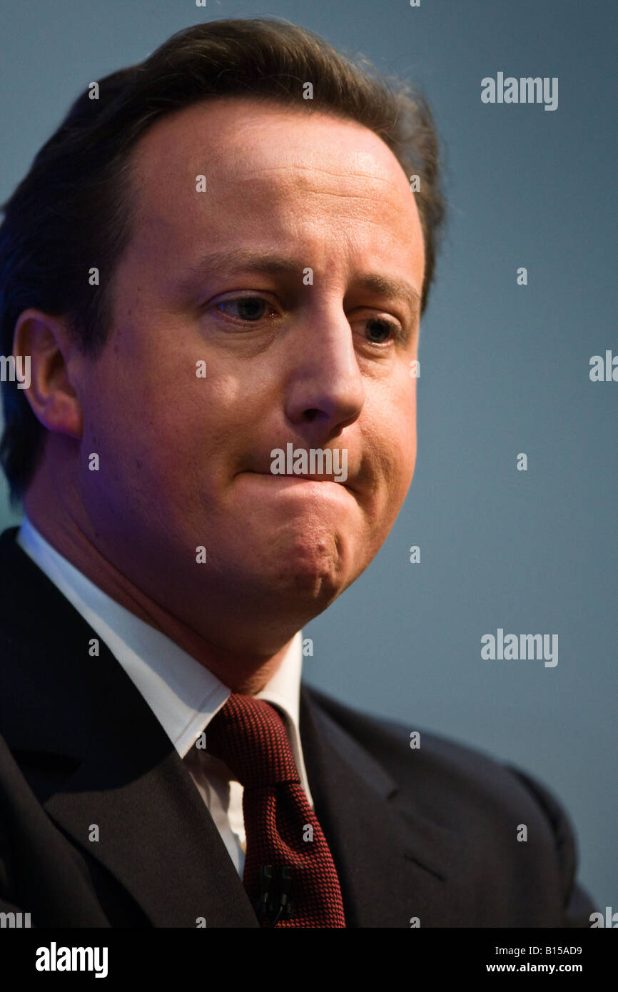 David Cameron, leader du parti conservateur Banque D'Images