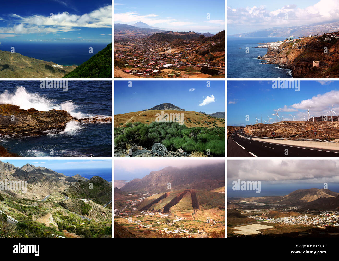 Canaries, Espagne, paysages photo collage n ° 11 Banque D'Images