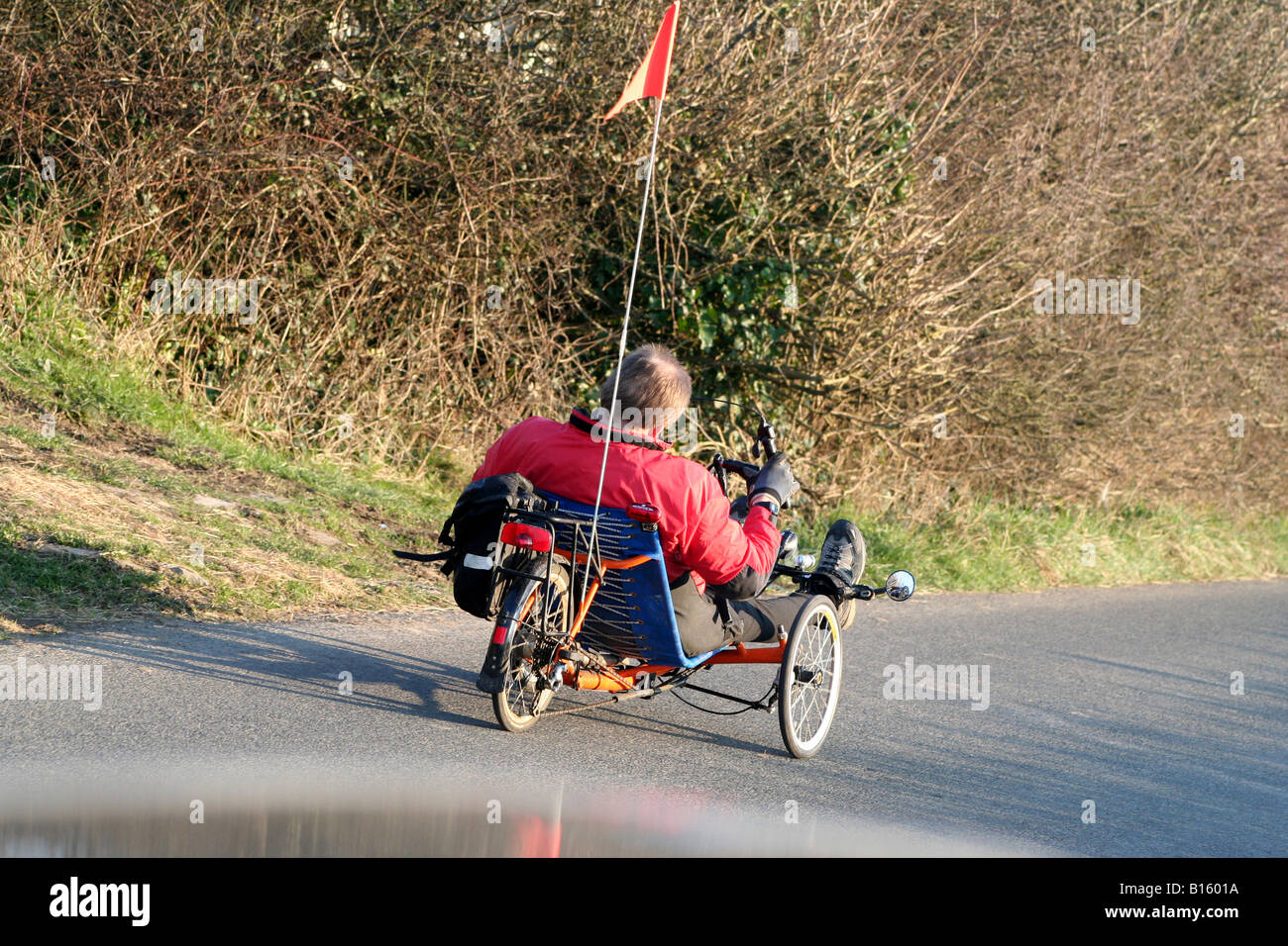 Pédale droite 3 roue vélo près St Brides Major Banque D'Images
