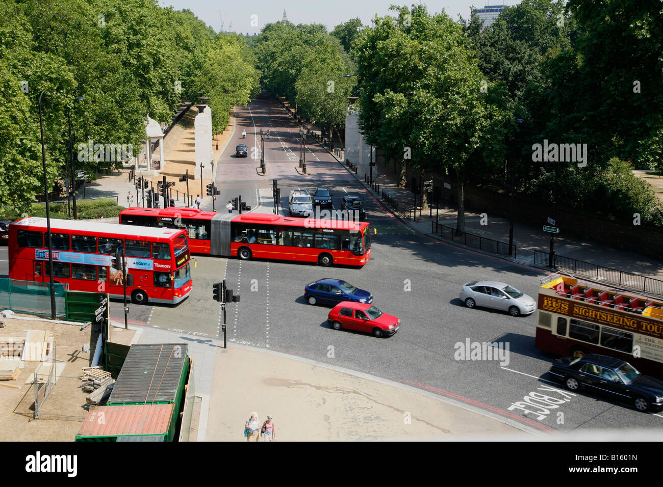 Trafic sur Hyde Park Corner, London Banque D'Images
