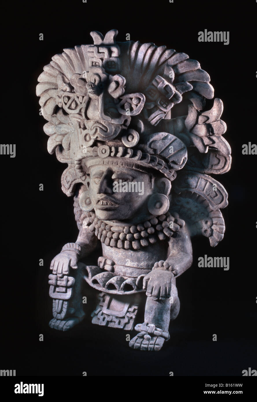 Urne funéraire en céramique de Monte Alban Xoo,Phase-moule en céramique fait de navires de la période classique de la vallée de Oaxaca, Zapotèque Banque D'Images