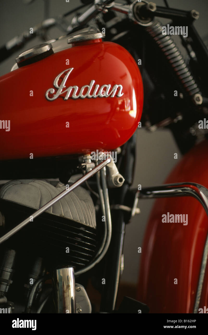 Marque Red Indian Motorcycle Banque D'Images