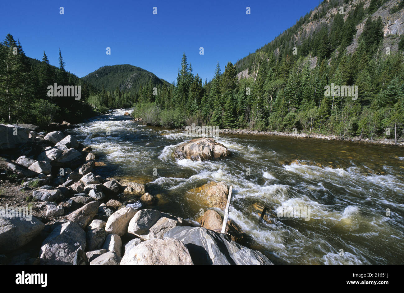 La Poudre Cache River Colorado USA Banque D'Images