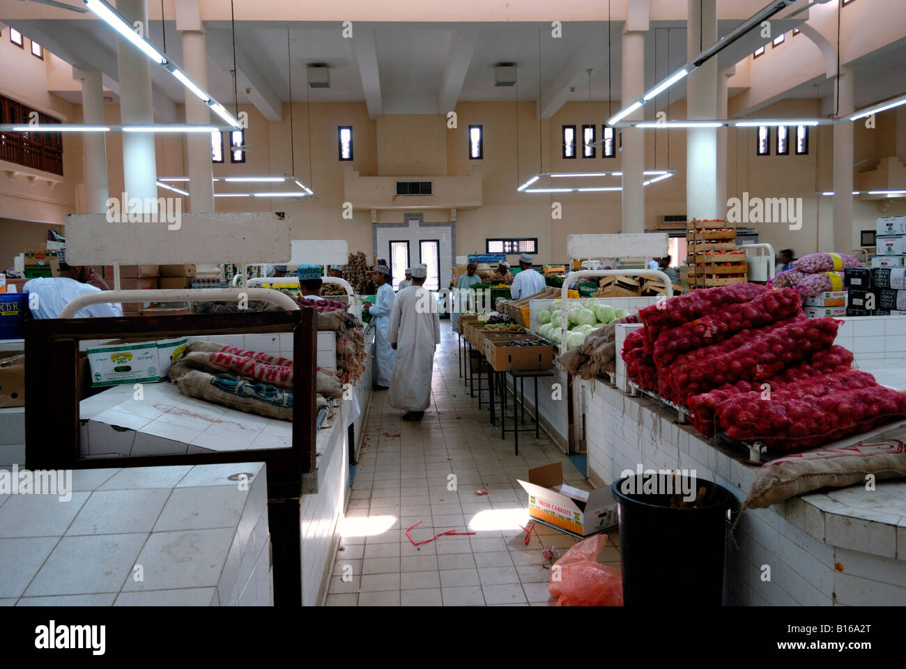 Le marché aux légumes ou souk à Nizwa, Sultanat d'Oman Banque D'Images