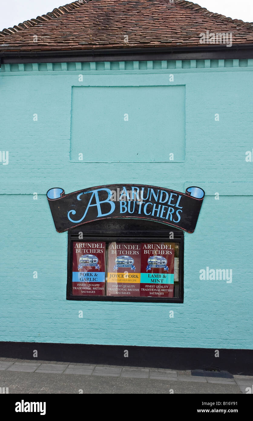 Les bouchers traditionnels anglais shop Banque D'Images