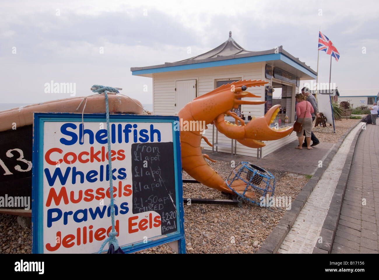 Une boutique de produits de la mer dans l'ancien quartier de pêche de Brighton Banque D'Images