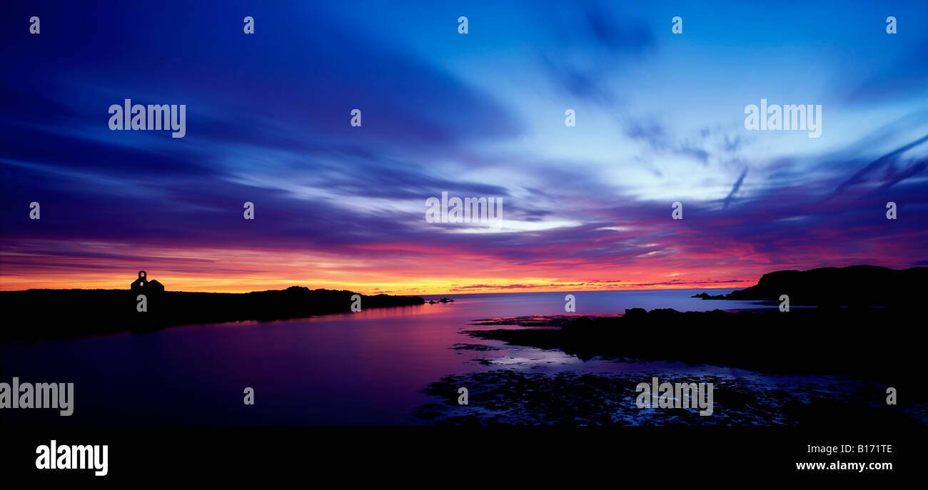 Côte de l'île près de Peel, Isle of Man, Royaume-Uni Banque D'Images