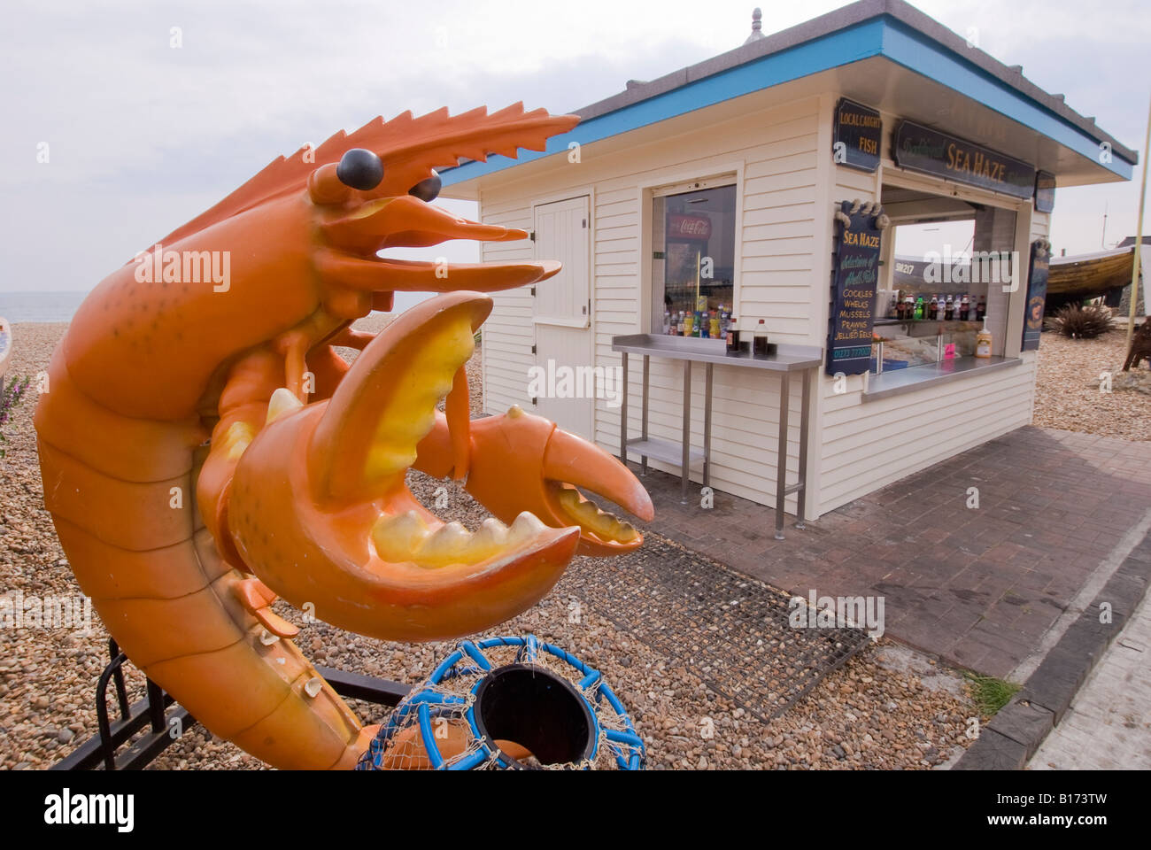 Une boutique de produits de la mer dans l'ancien quartier de pêche de Brighton Banque D'Images