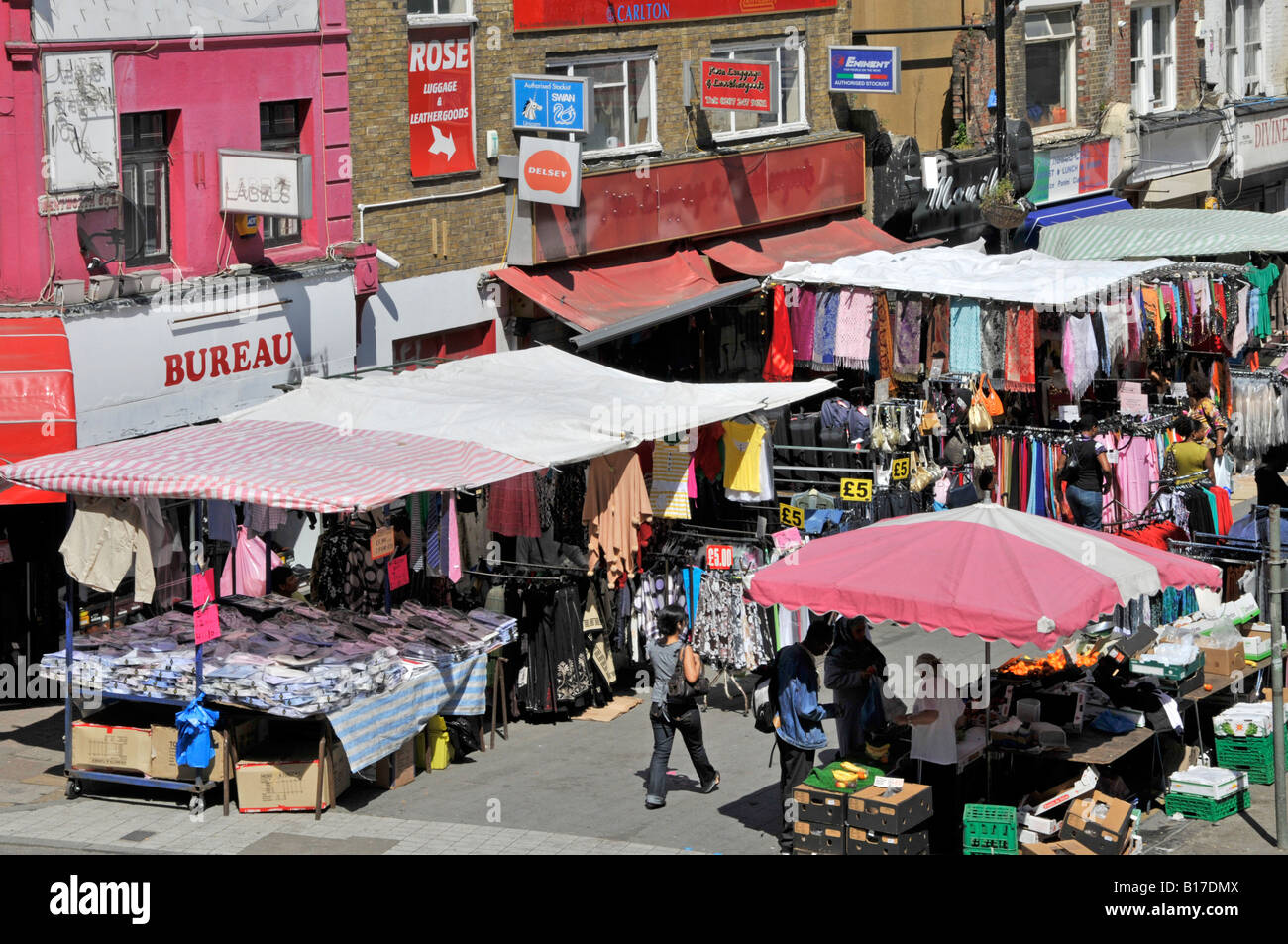 Le jupon Lane Market à Wentworth Street Londres Banque D'Images
