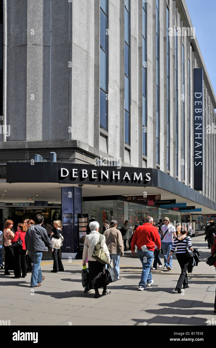 West End de Londres Oxford Street shopping area magasin Debenhams Banque D'Images