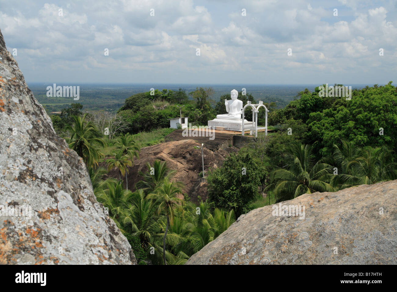 Statue de Bouddha à Mihintale, Sri Lanka. Banque D'Images