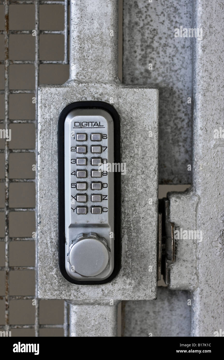 Serrure numérique sécuriser une porte. Banque D'Images