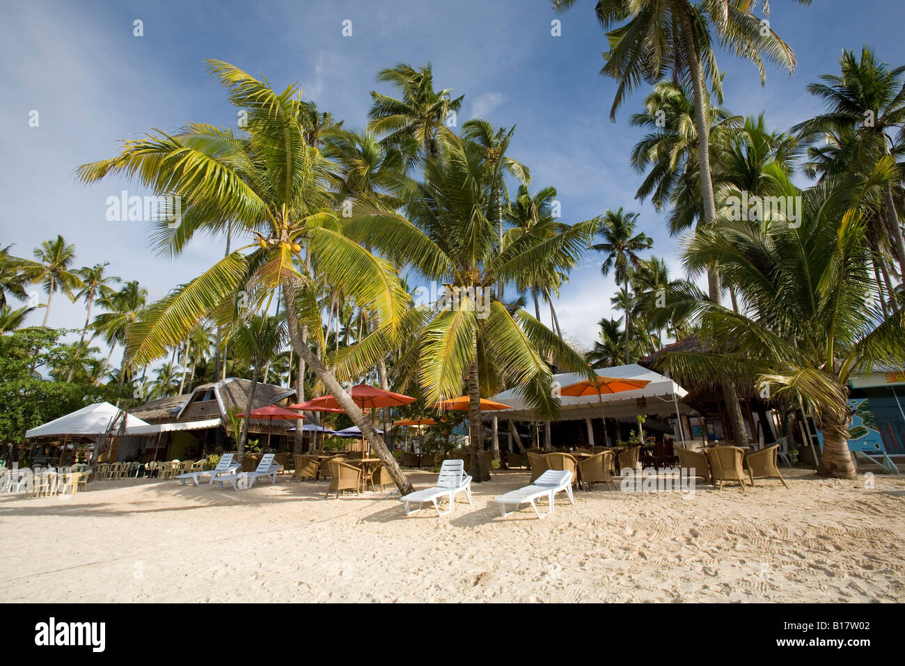 Plage d'Alona Vida Beach Resort Alona Beach l'île de Panglao Bohol Philippines Banque D'Images