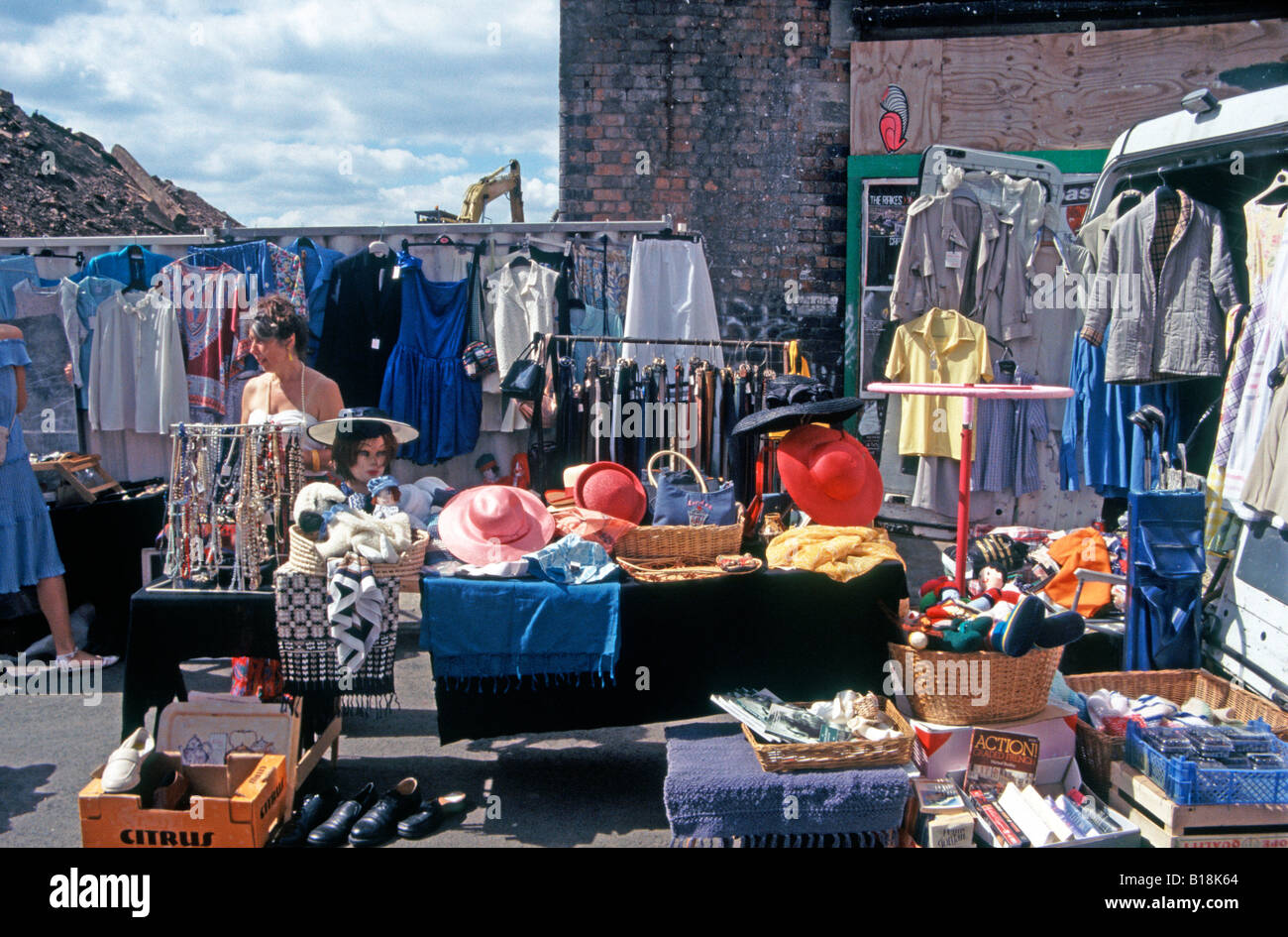 Brick Lane Sunday Market Londres E1 Angleterre Royaume-Uni Banque D'Images