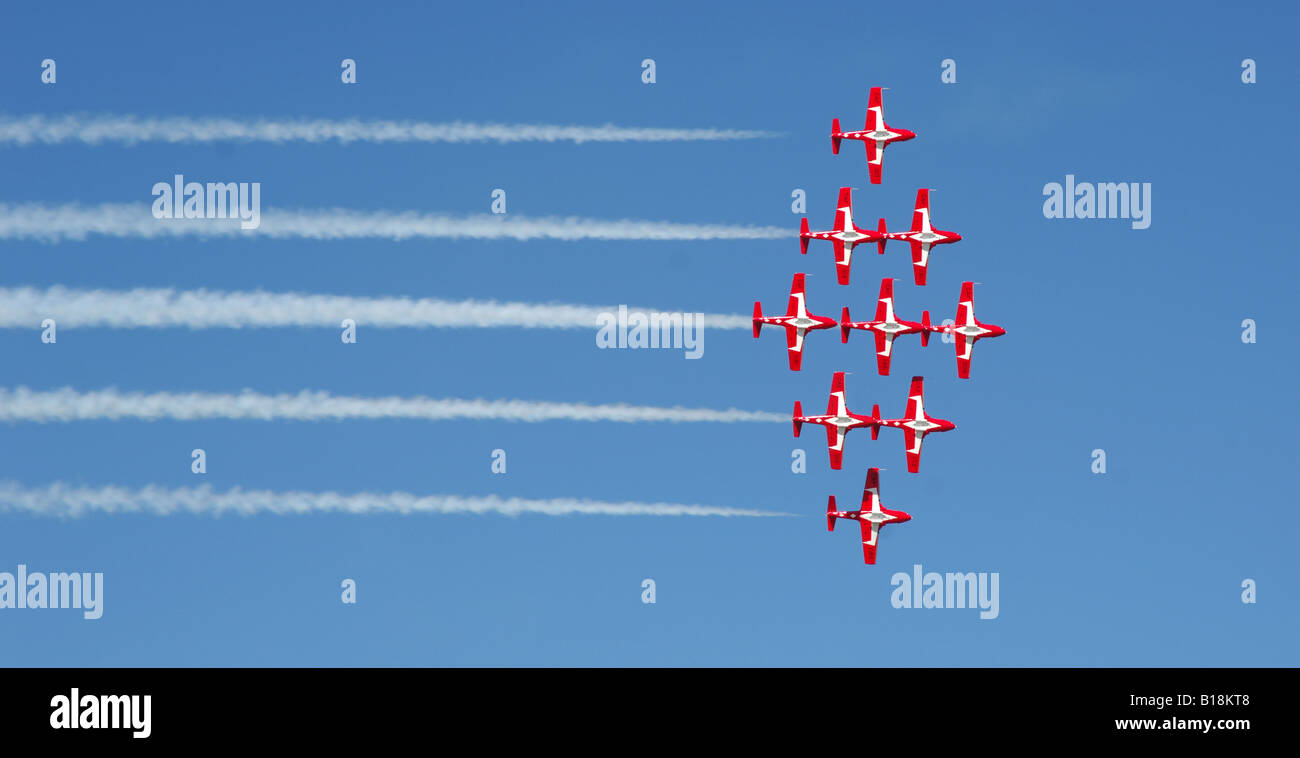 L'équipe de démonstration aérienne des Snowbirds (431 Squadron), Comox, Colombie-Britannique, Canada Banque D'Images