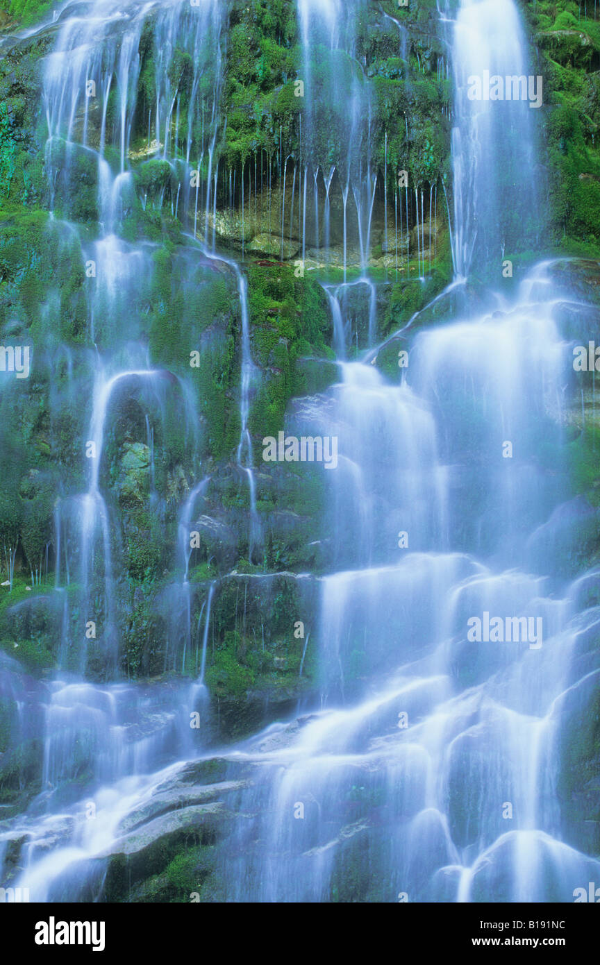 Cascade, parc national Forillon, Gaspésie, Québec, Canada. Banque D'Images