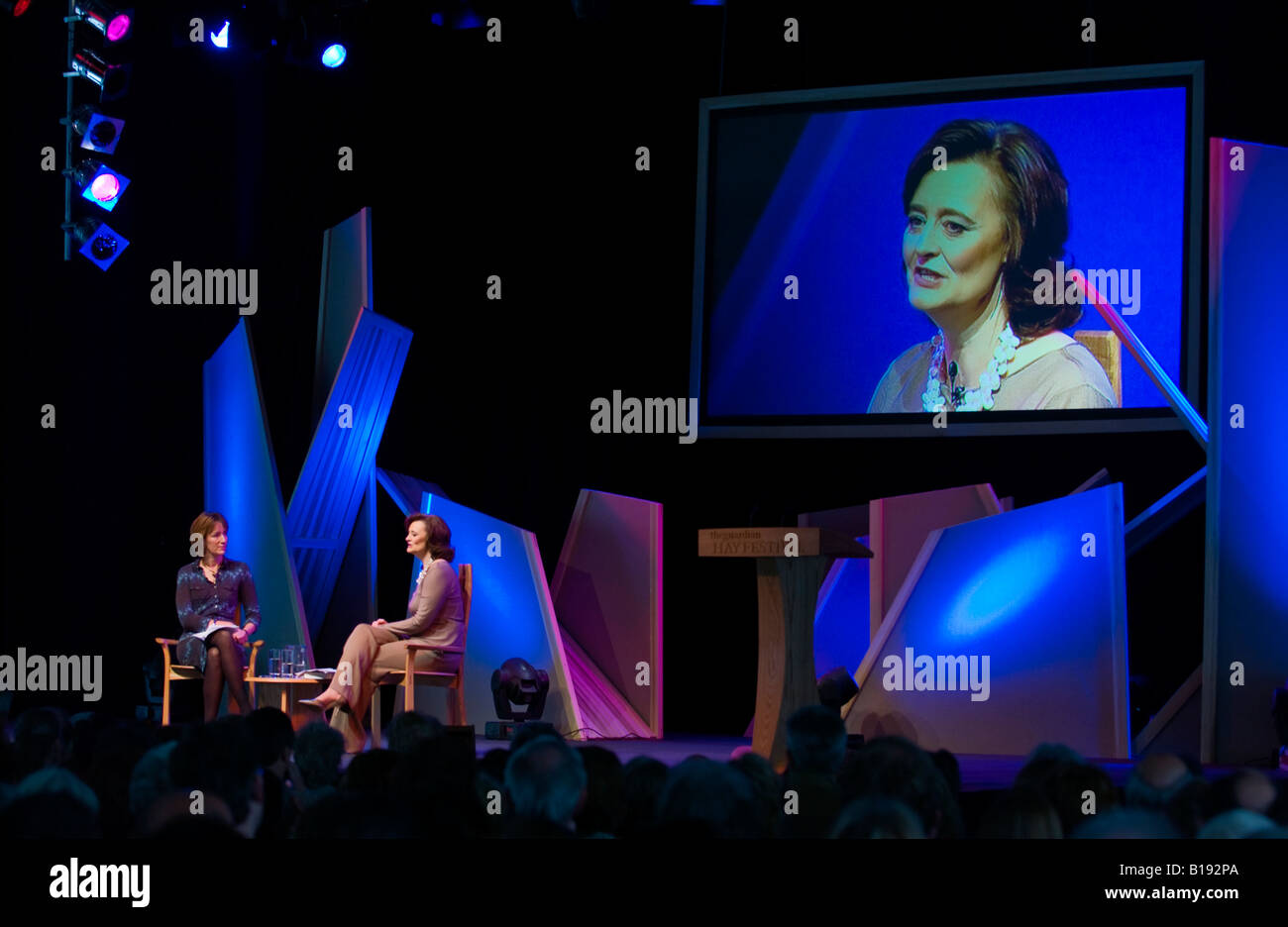 Stand de Cherie Blair à Hay Festival 2008 Hay-on-Wye Powys Pays de Galles UK Banque D'Images