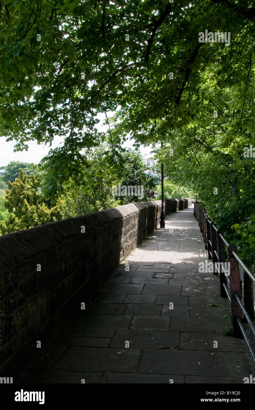 Fortifications de Chester près du Jardins romains, Chester, Cheshire Banque D'Images