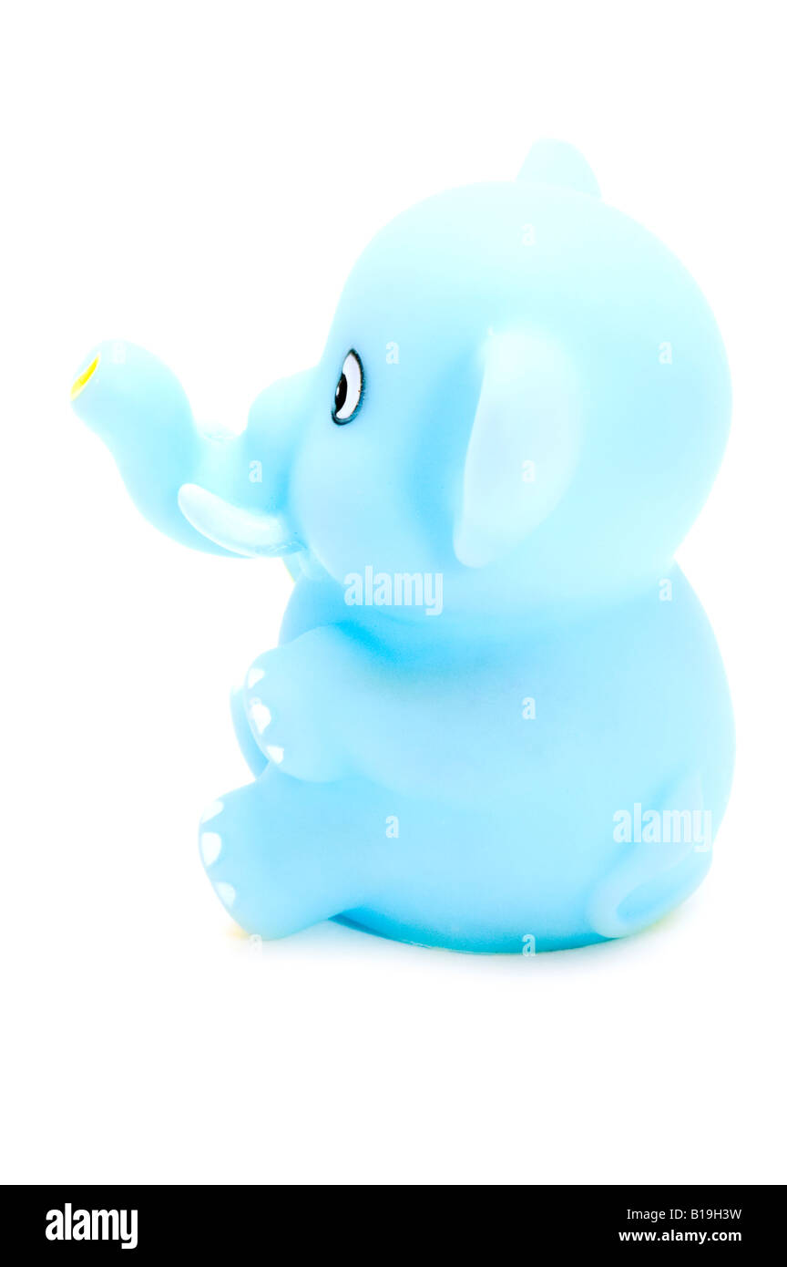 Jouet en caoutchouc blanc sur l'objet Banque D'Images