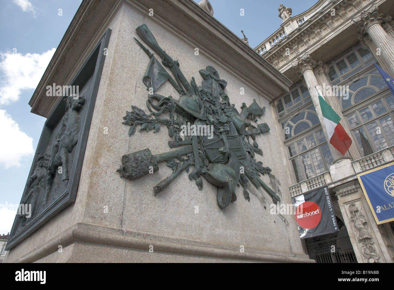 La Piazza Castello monument. Banque D'Images