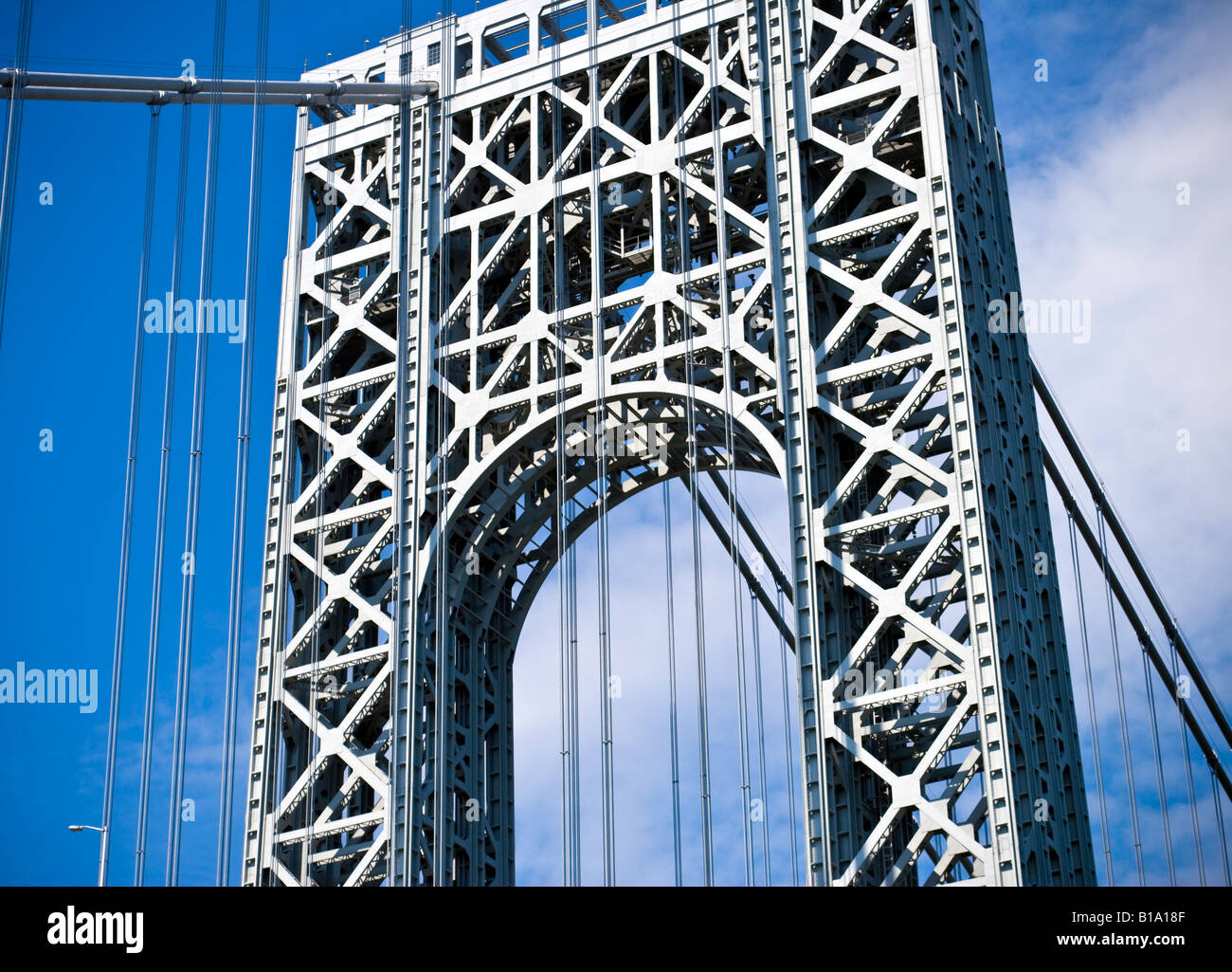 George Washington Bridge dans le centre-ville de Manhattan new york city Banque D'Images