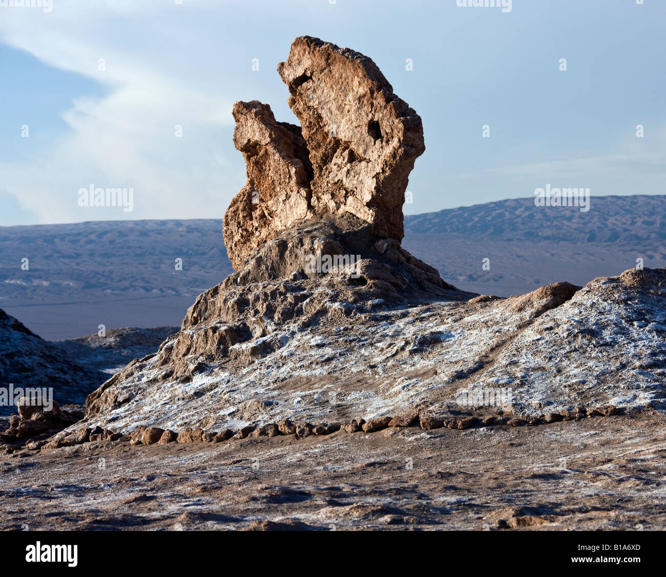 Tête de dinosaure rock formation dans la Valle de la Luna (vallée de la Lune) dans le désert d'Atacama au nord du Chili Banque D'Images