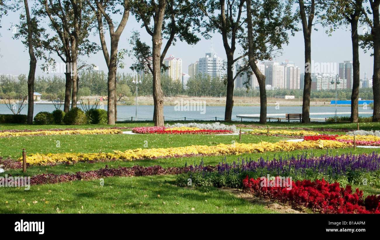 Scenic de Parc de Chaoyang, Beijing, Chine Banque D'Images