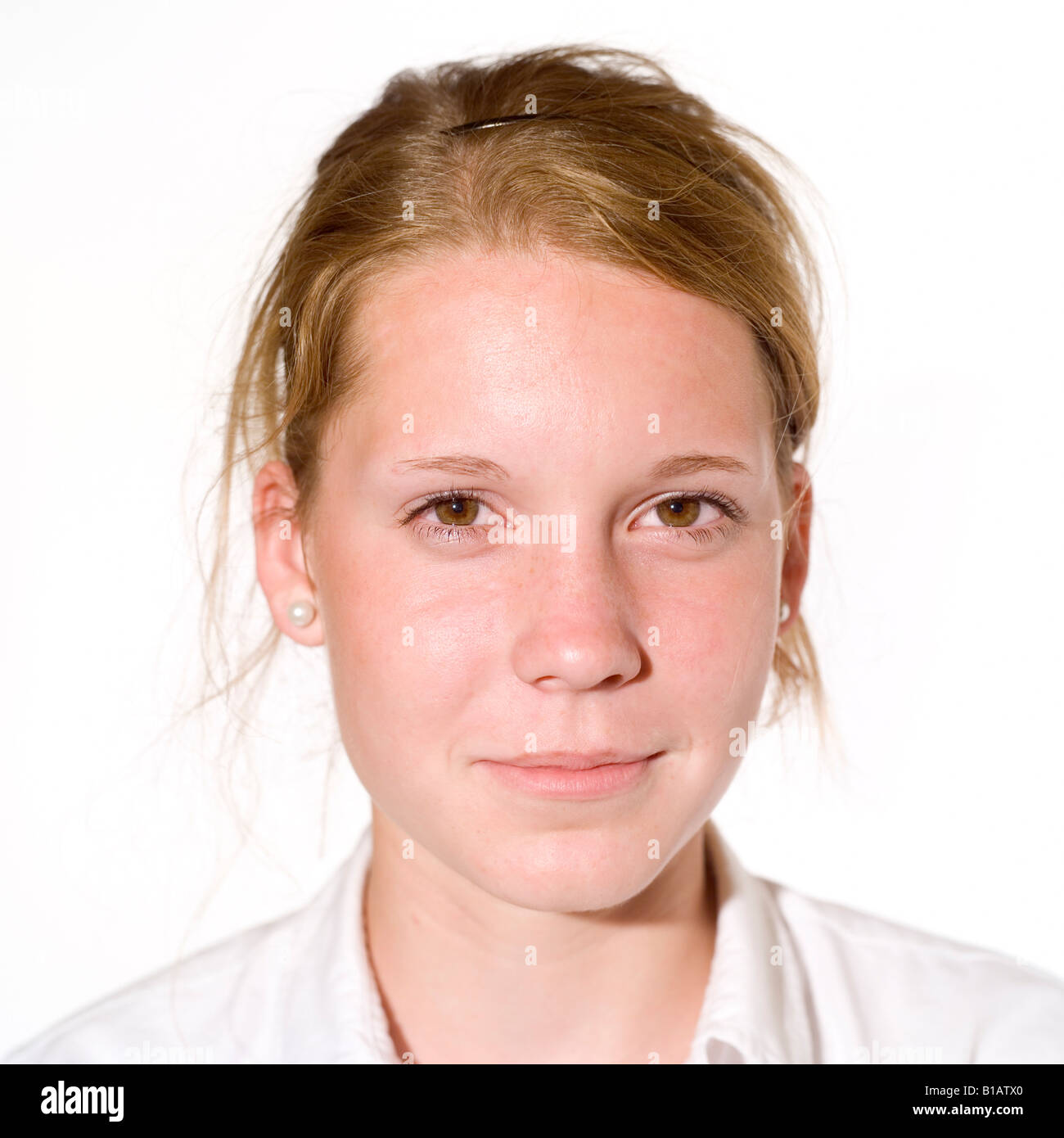 Portrait d'une jeune fille (16-17) Banque D'Images