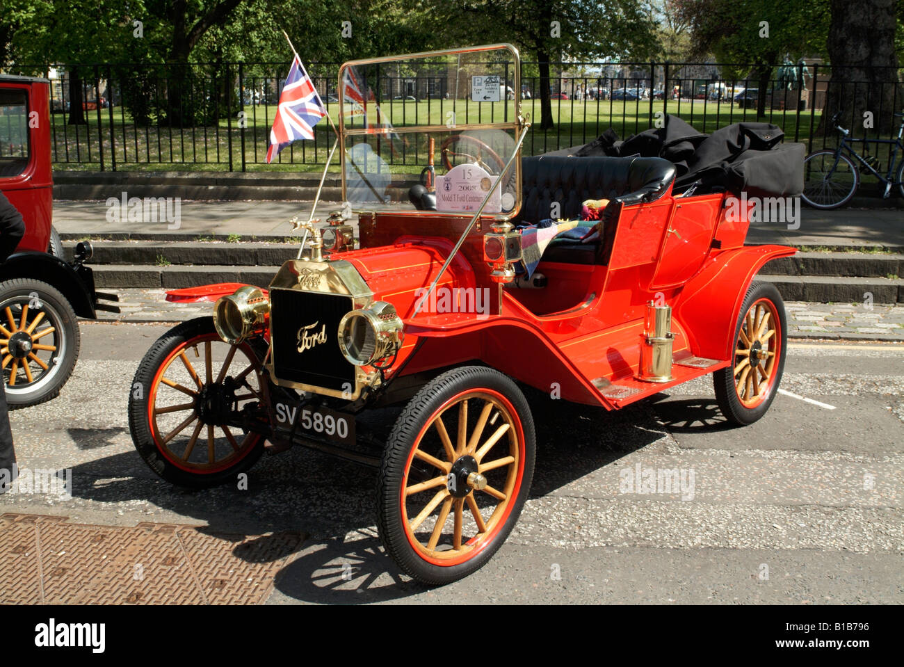 Une Ford Modèle T 1912 tourer voiture participant à la 2008 rallye du Centenaire, Édimbourg. Banque D'Images