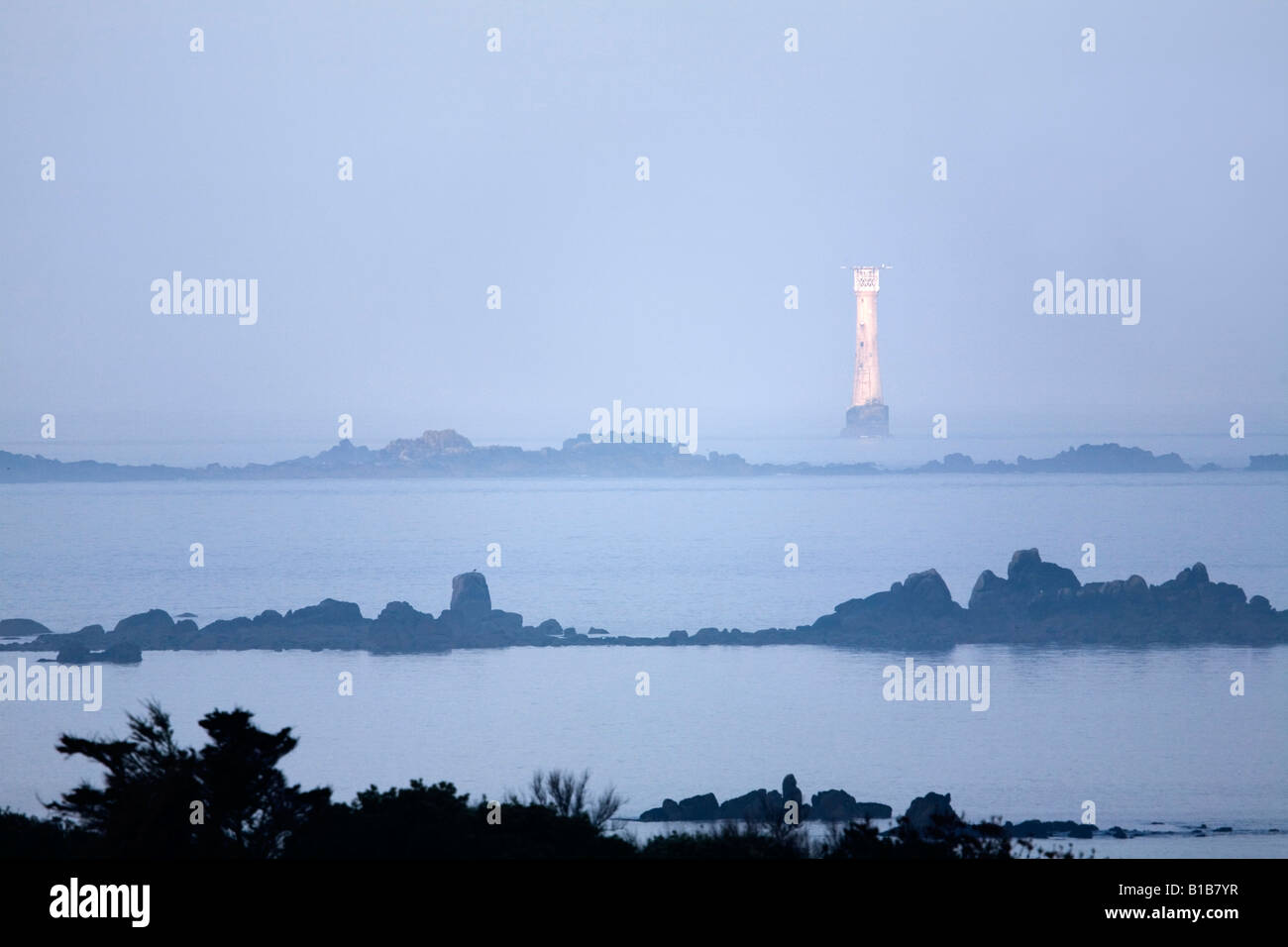 Le phare de bishop rock de St Agnes Isles of Scilly Banque D'Images