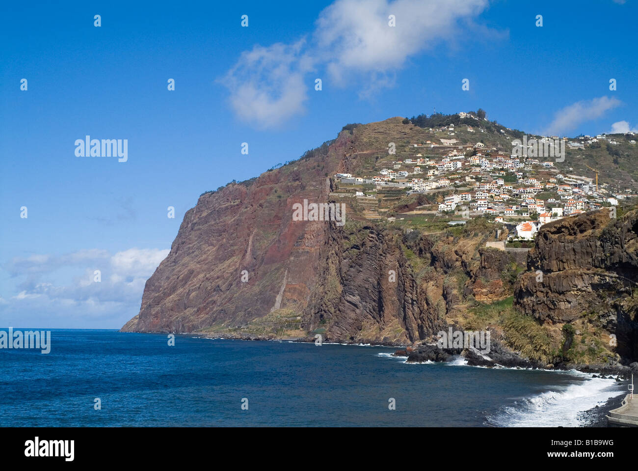dh CABO GIRAO MADEIRA deuxième plus haut seacliff en Europe promontoire mer falaise littoral paysage hautes falaises Banque D'Images