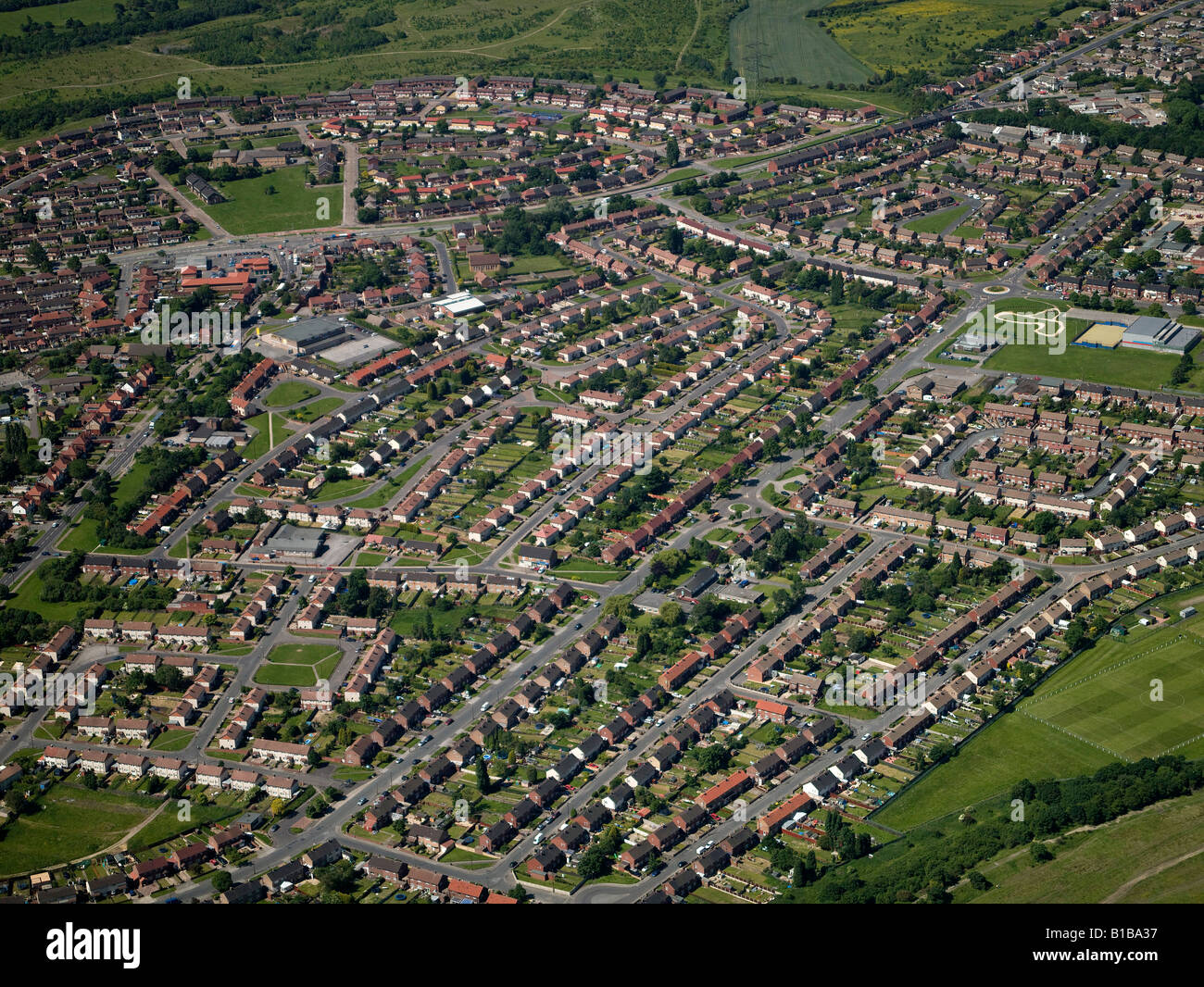 L'autorité locale de l'air ensemble immobilier, Barnsley, dans le Yorkshire du Sud, du nord de l'Angleterre Banque D'Images
