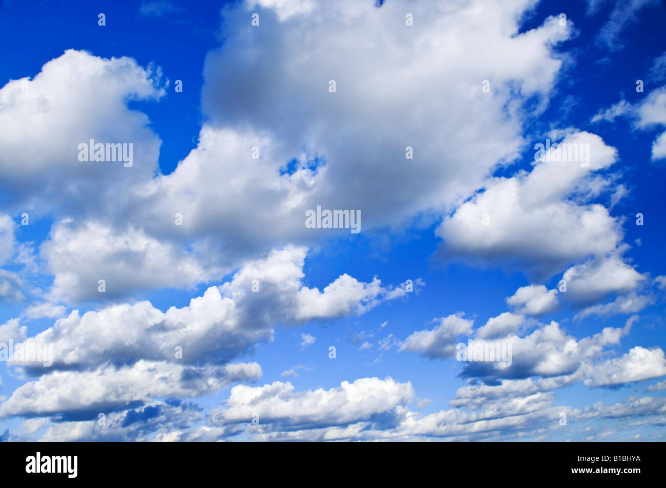 Fond de Ciel bleu avec des nuages blancs Banque D'Images