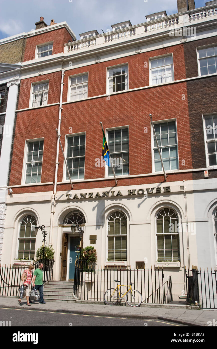 La Haute Commission tanzanienne, Stratford 3 Place, Westminster, Londres Banque D'Images