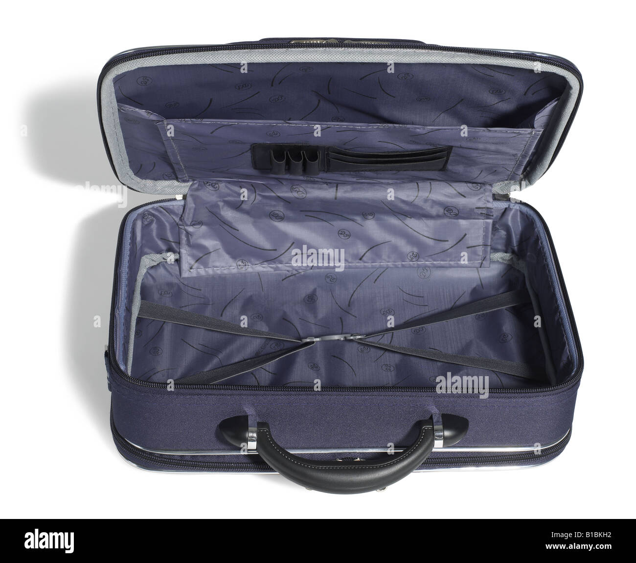 Valise bleue les bagages de voyage sac de voyage valise sac sac sac ouvert vol Banque D'Images
