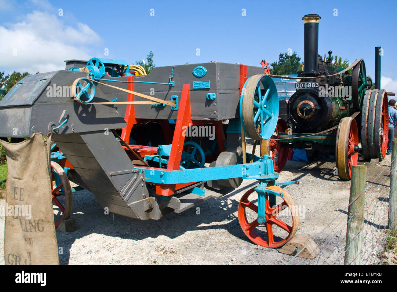 Vintage farm equipment at Royal Cornwall Show 2008 Banque D'Images