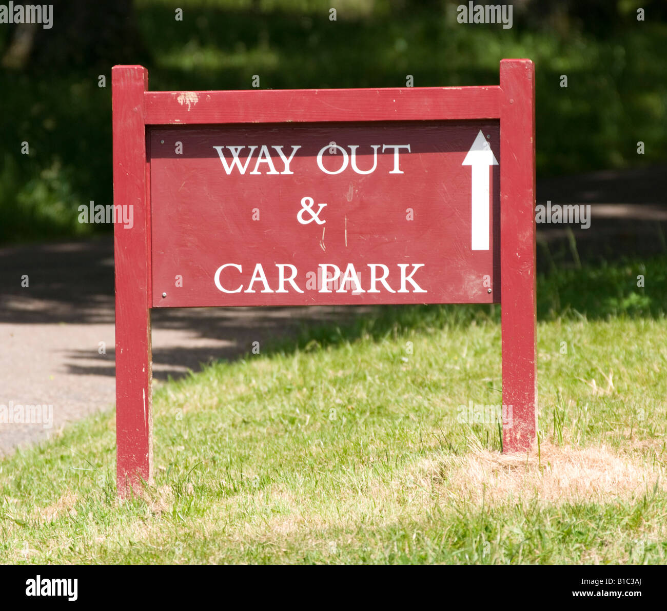 Sortir et parking sign Banque D'Images