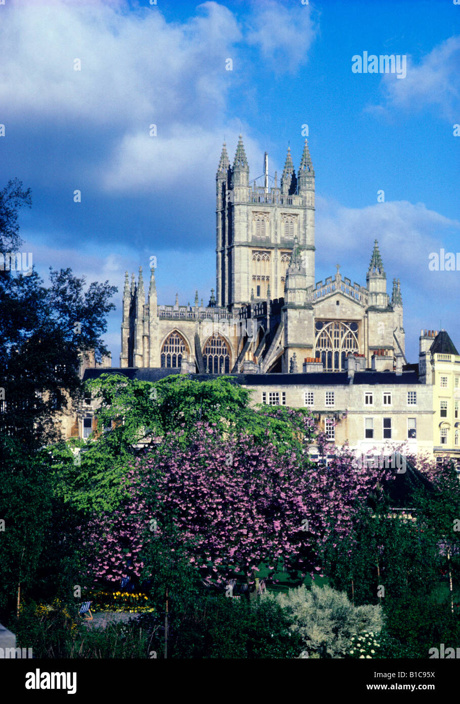 L'Abbaye de Bath Somerset East end médiéval gothique perpendiculaire anglais architecture tour England UK Voyage Tourisme Banque D'Images